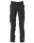 Black Coloured Mascot Workwear Mens Accelerate Ultimate Stretch Lightweight Trousers on white background 