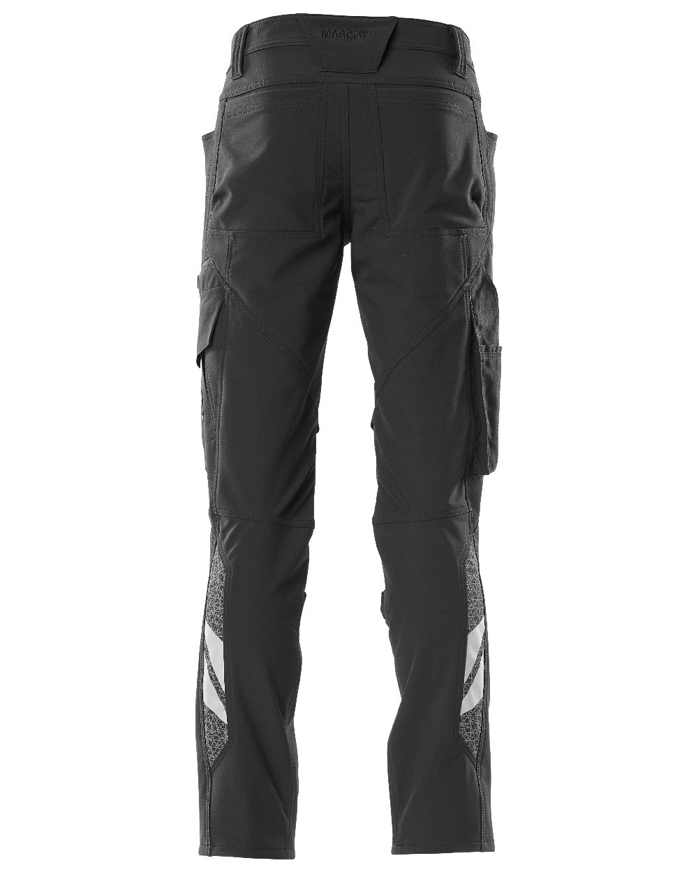 Black Coloured Mascot Workwear Mens Accelerate Ultimate Stretch Lightweight Trousers on white background 