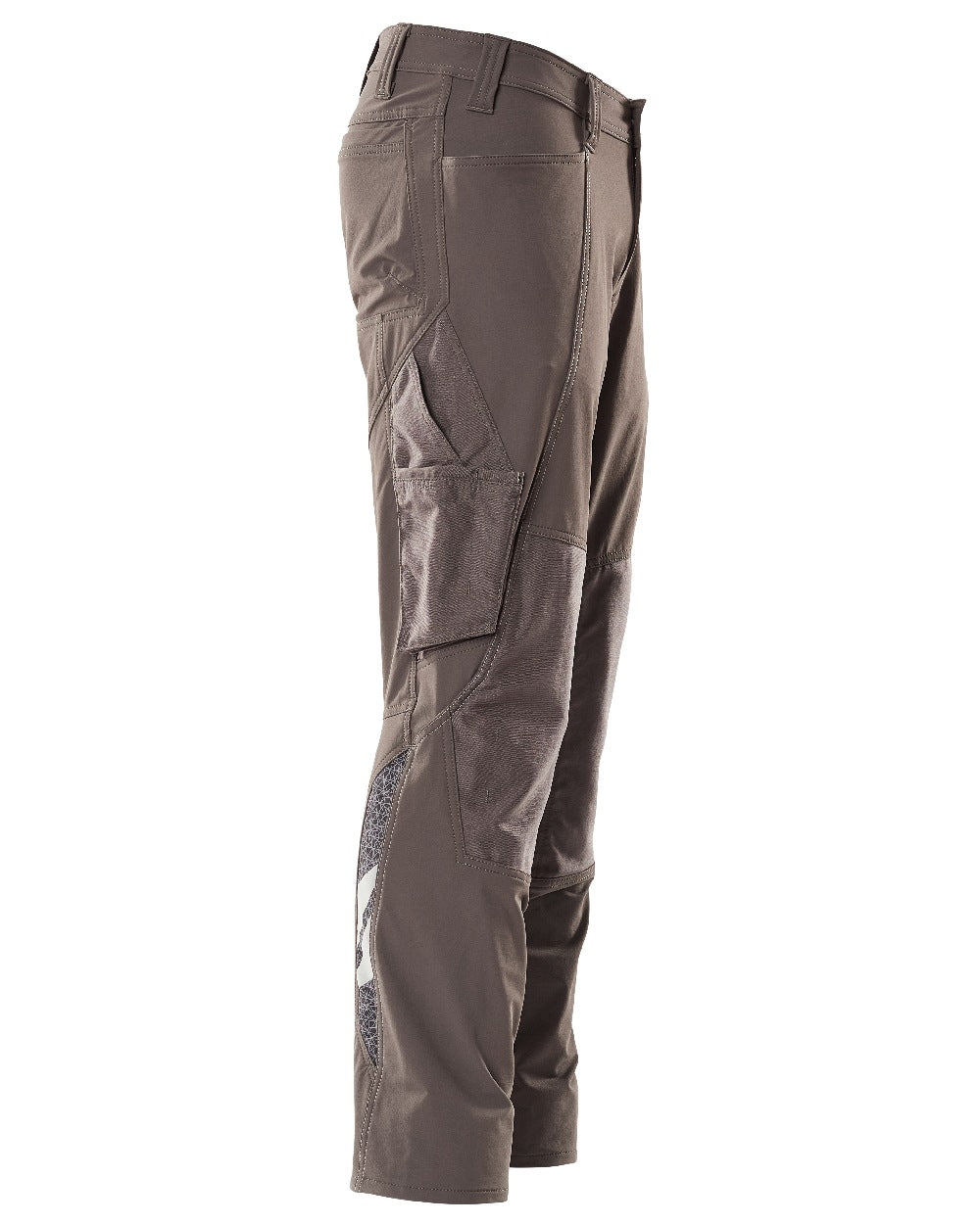 Dark Anthracite Coloured Mascot Workwear Mens Accelerate Ultimate Stretch Lightweight Trousers on white background 