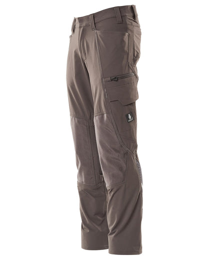 Dark Anthracite Coloured Mascot Workwear Mens Accelerate Ultimate Stretch Lightweight Trousers on white background 