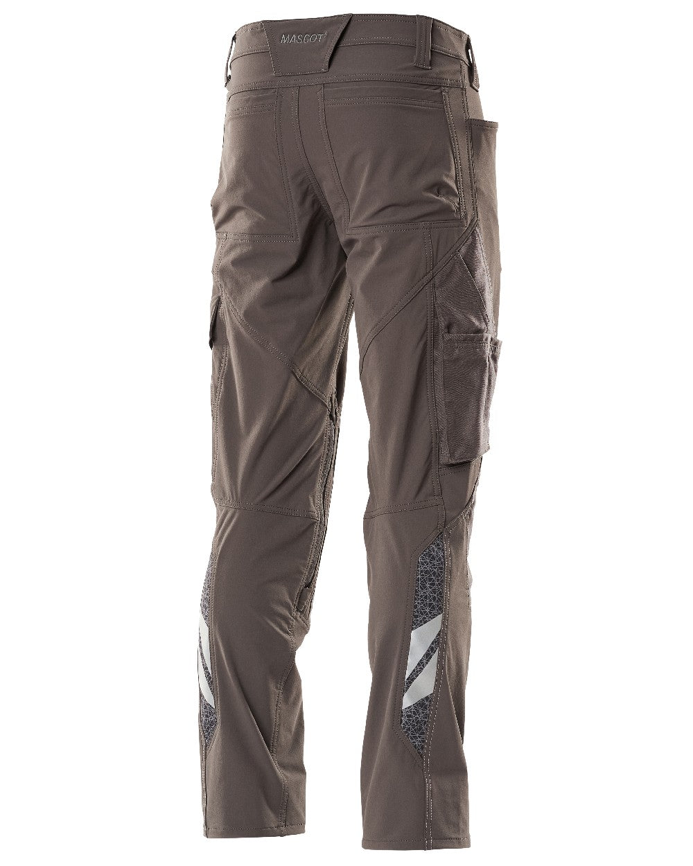 Dark Anthracite Coloured Mascot Workwear Mens Accelerate Ultimate Stretch Lightweight Trousers on white background 