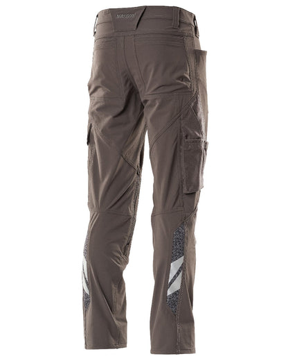 Dark Anthracite Coloured Mascot Workwear Mens Accelerate Ultimate Stretch Lightweight Trousers on white background 