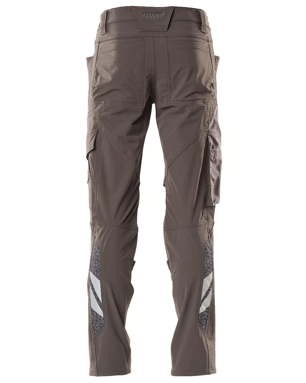 Dark Anthracite Coloured Mascot Workwear Mens Accelerate Ultimate Stretch Lightweight Trousers on white background 