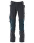 Dark Navy Coloured Mascot Workwear Mens Accelerate Ultimate Stretch Lightweight Trousers on white background 