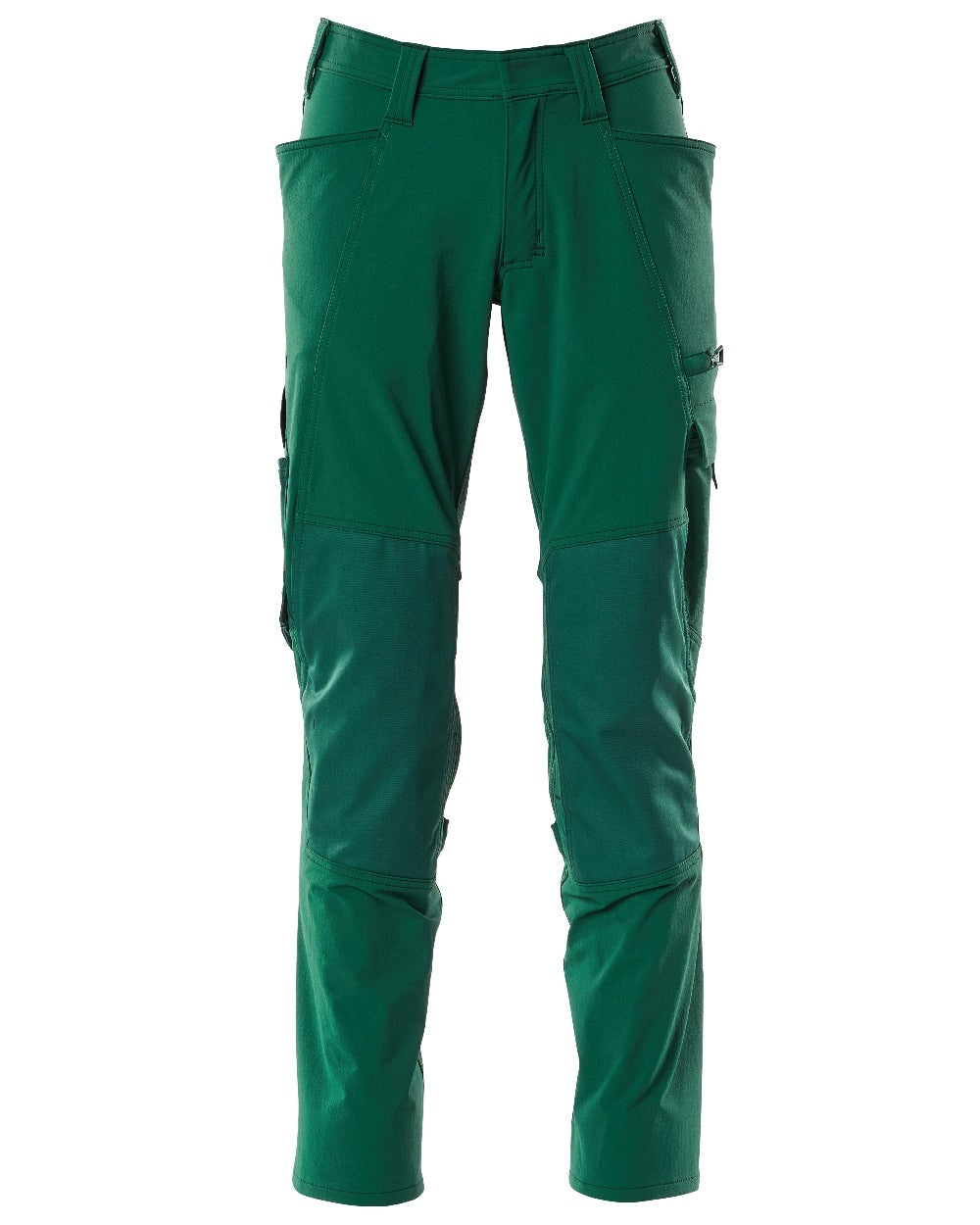 Green Coloured Mascot Workwear Mens Accelerate Ultimate Stretch Lightweight Trousers on white background 