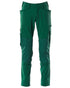 Green Coloured Mascot Workwear Mens Accelerate Ultimate Stretch Lightweight Trousers on white background 