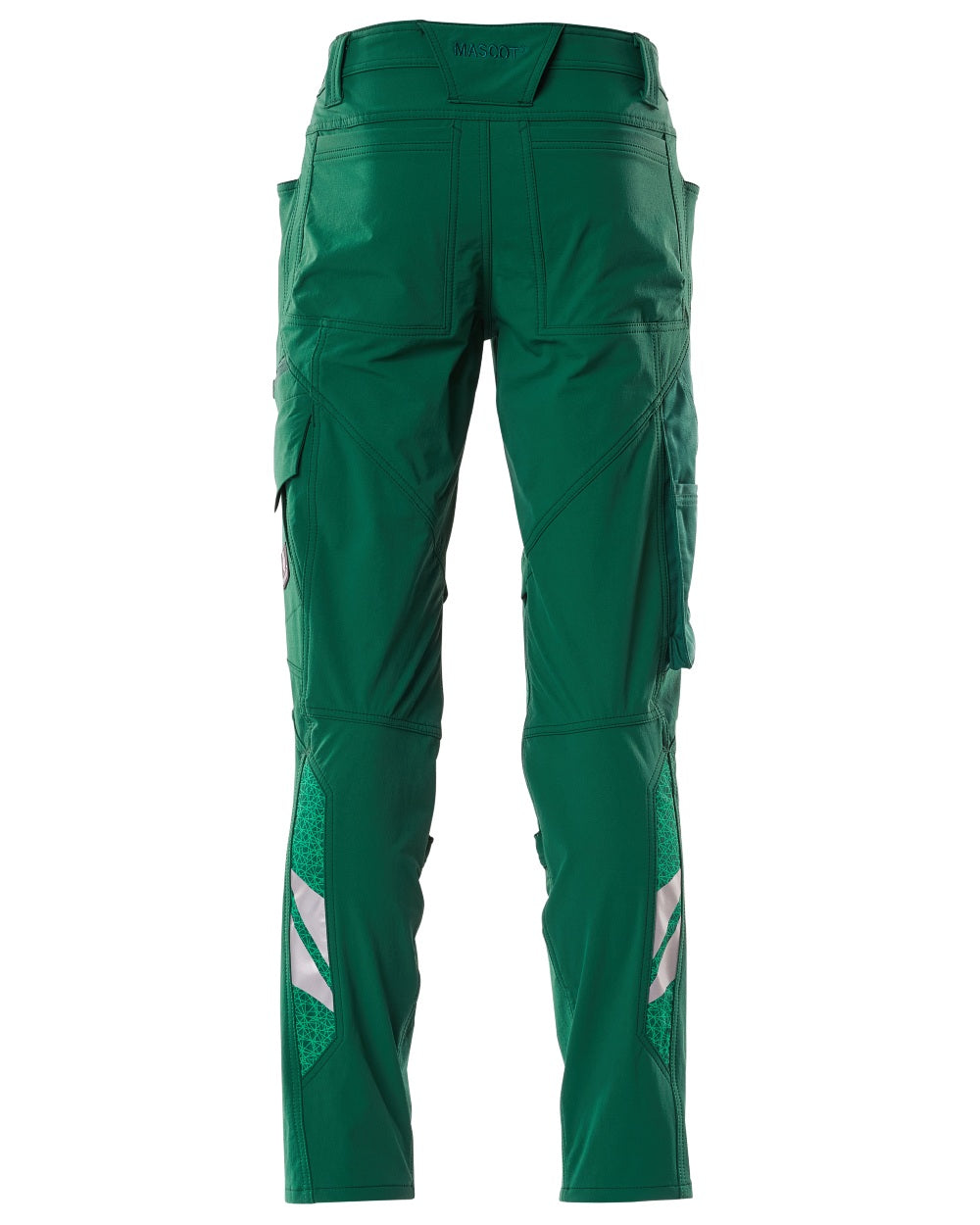 Green Coloured Mascot Workwear Mens Accelerate Ultimate Stretch Lightweight Trousers on white background 