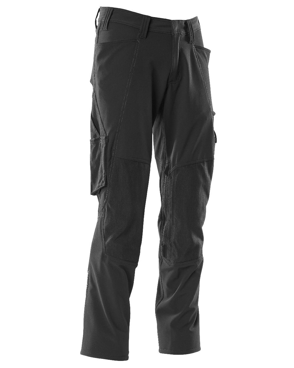 Black Coloured Mascot Workwear Mens Accelerate Ultimate Stretch Trousers on white background 