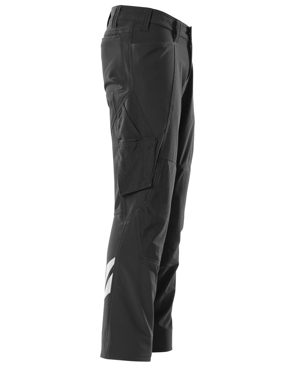Black Coloured Mascot Workwear Mens Accelerate Ultimate Stretch Trousers on white background 