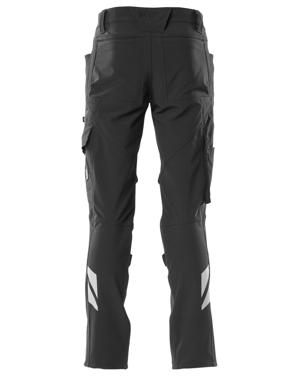 Black Coloured Mascot Workwear Mens Accelerate Ultimate Stretch Trousers on white background 