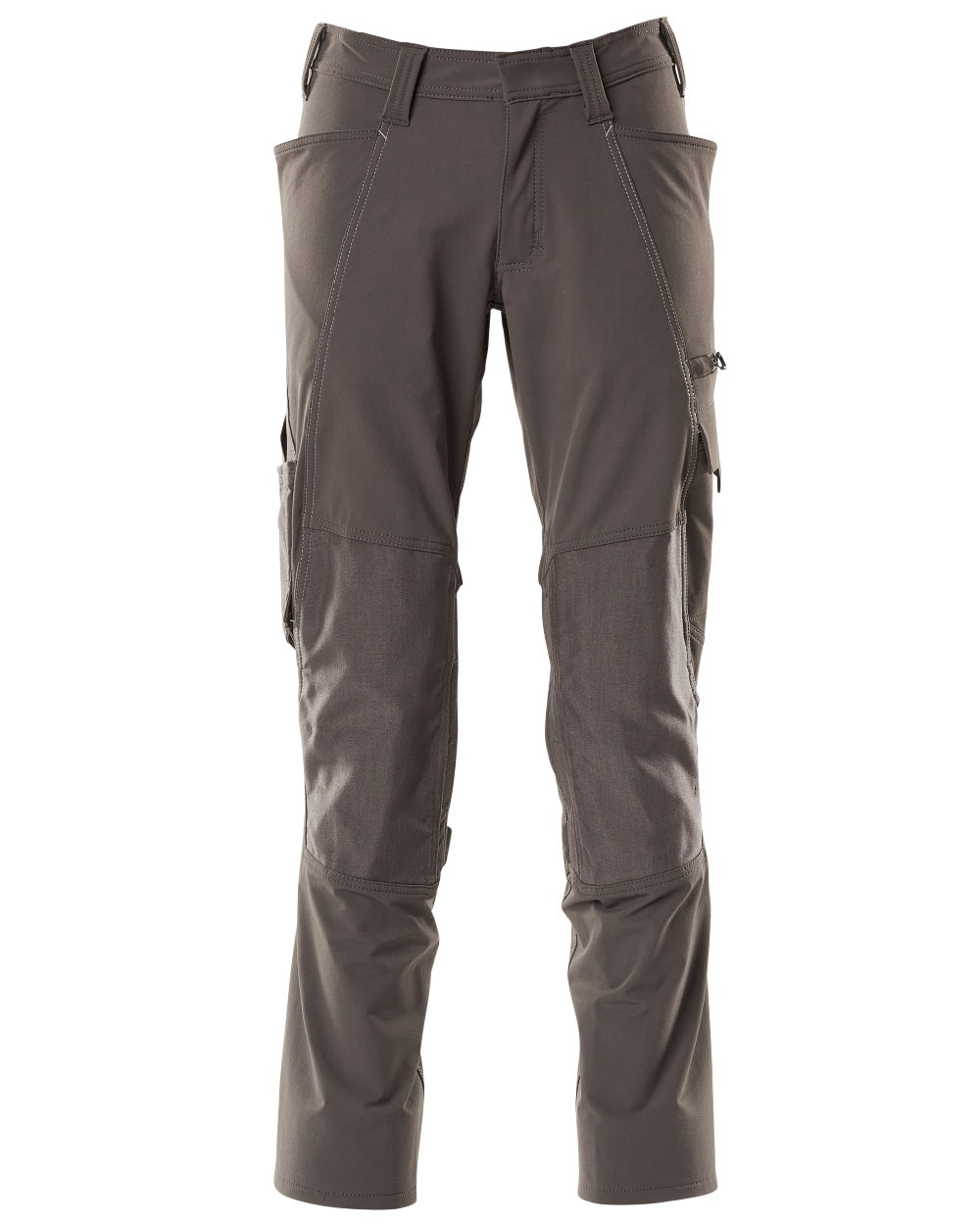 Dark Anthracite Coloured Mascot Workwear Mens Accelerate Ultimate Stretch Trousers on white background 