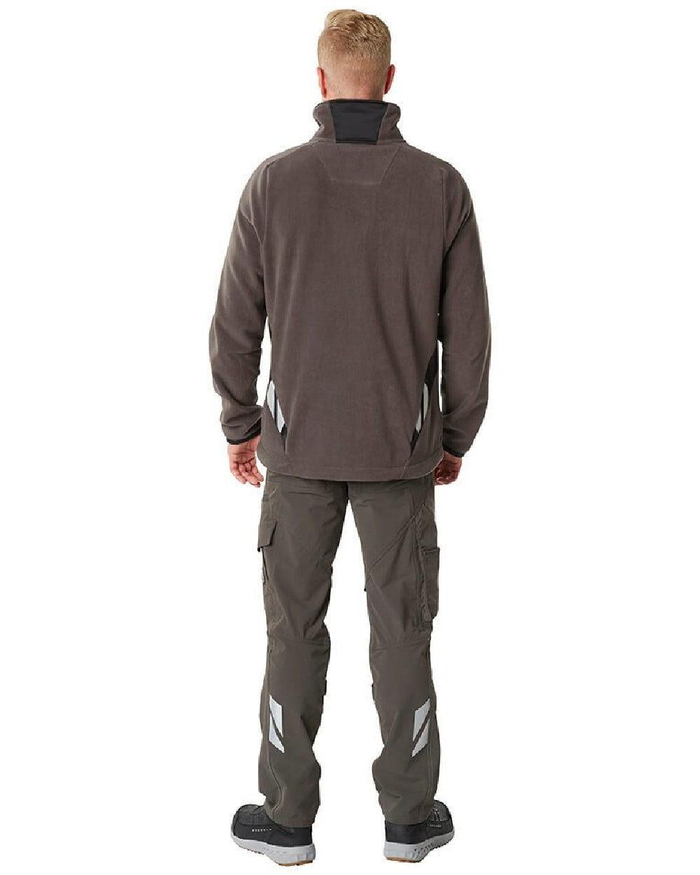 Dark Anthracite Coloured Mascot Workwear Mens Accelerate Ultimate Stretch Trousers on white background 