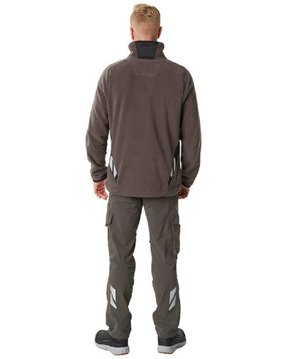 Dark Anthracite Coloured Mascot Workwear Mens Accelerate Ultimate Stretch Trousers on white background 