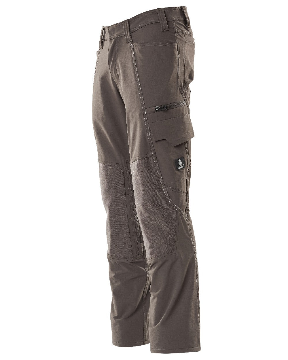 Dark Anthracite Coloured Mascot Workwear Mens Accelerate Ultimate Stretch Trousers on white background 