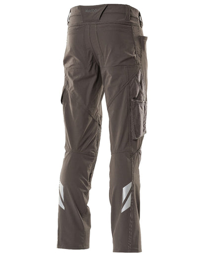 Dark Anthracite Coloured Mascot Workwear Mens Accelerate Ultimate Stretch Trousers on white background 
