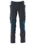 Dark Navy Coloured Mascot Workwear Mens Accelerate Ultimate Stretch Trousers on white background 