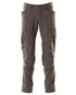 Dark Anthracite Coloured Mascot Workwear Mens Accelerate Ultimate Stretch Trousers With Kneepad Pockets on white background 
