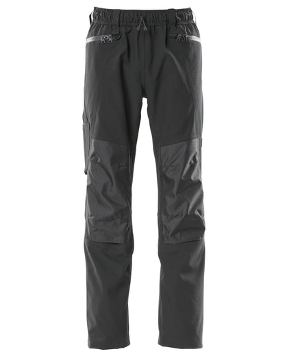 Black Coloured Mascot Workwear Mens Accelerate Waterproof Over Trousers on white background 