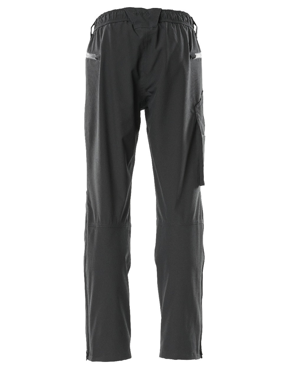 Black Coloured Mascot Workwear Mens Accelerate Waterproof Over Trousers on white background 