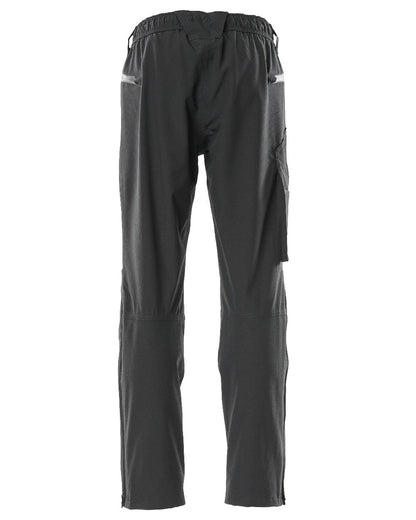 Black Coloured Mascot Workwear Mens Accelerate Waterproof Over Trousers on white background 