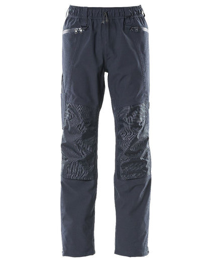 Dark Navy Coloured Mascot Workwear Mens Accelerate Waterproof Over Trousers on white background 