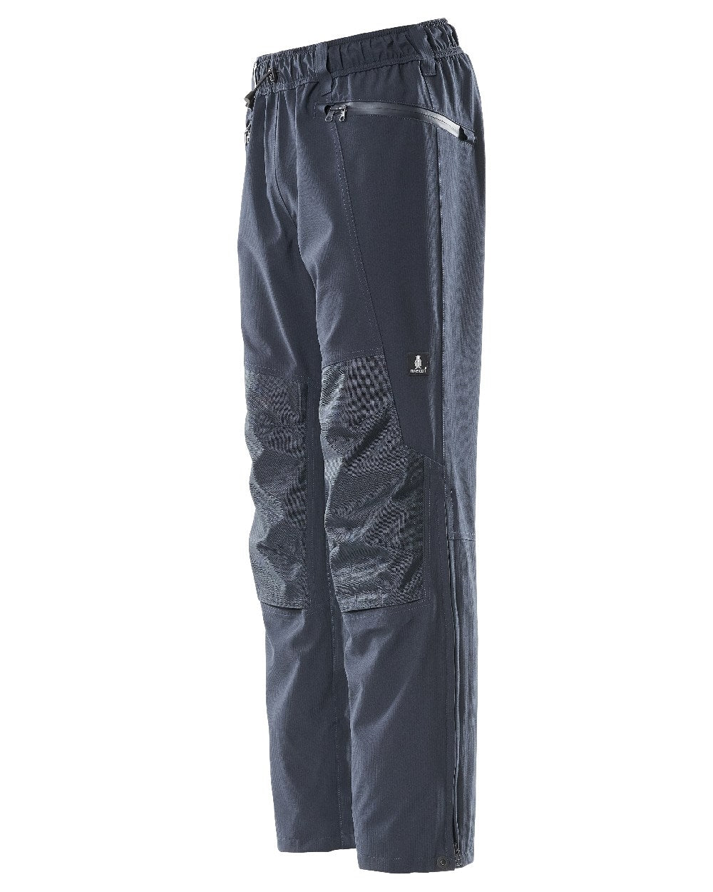 Dark Navy Coloured Mascot Workwear Mens Accelerate Waterproof Over Trousers on white background 
