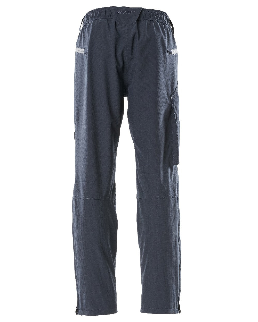 Dark Navy Coloured Mascot Workwear Mens Accelerate Waterproof Over Trousers on white background 