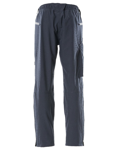 Dark Navy Coloured Mascot Workwear Mens Accelerate Waterproof Over Trousers on white background 