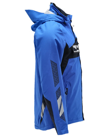 Azure Blue Dark Navy Coloured Mascot Workwear Mens Accelerate Winter Jacket on white background 