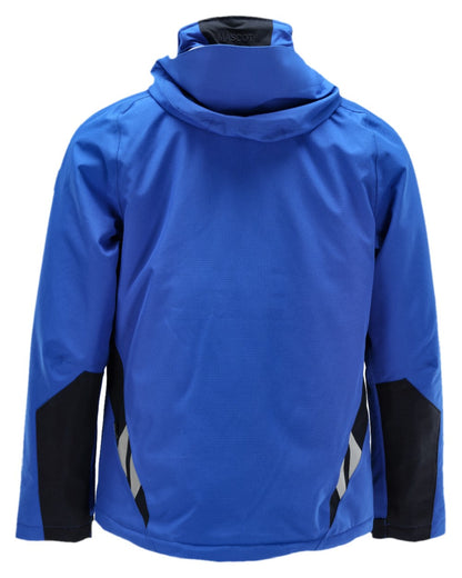 Azure Blue Dark Navy Coloured Mascot Workwear Mens Accelerate Winter Jacket on white background 