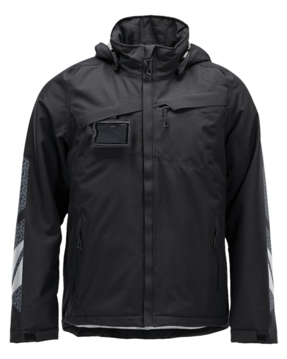 Black Coloured Mascot Workwear Mens Accelerate Winter Jacket on white background 