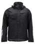 Black Coloured Mascot Workwear Mens Accelerate Winter Jacket on white background 