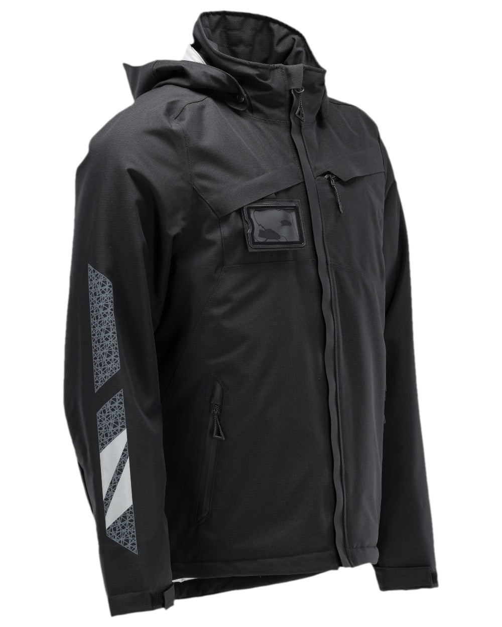 Black Coloured Mascot Workwear Mens Accelerate Winter Jacket on white background 