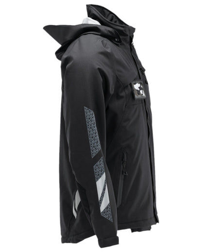 Black Coloured Mascot Workwear Mens Accelerate Winter Jacket on white background 