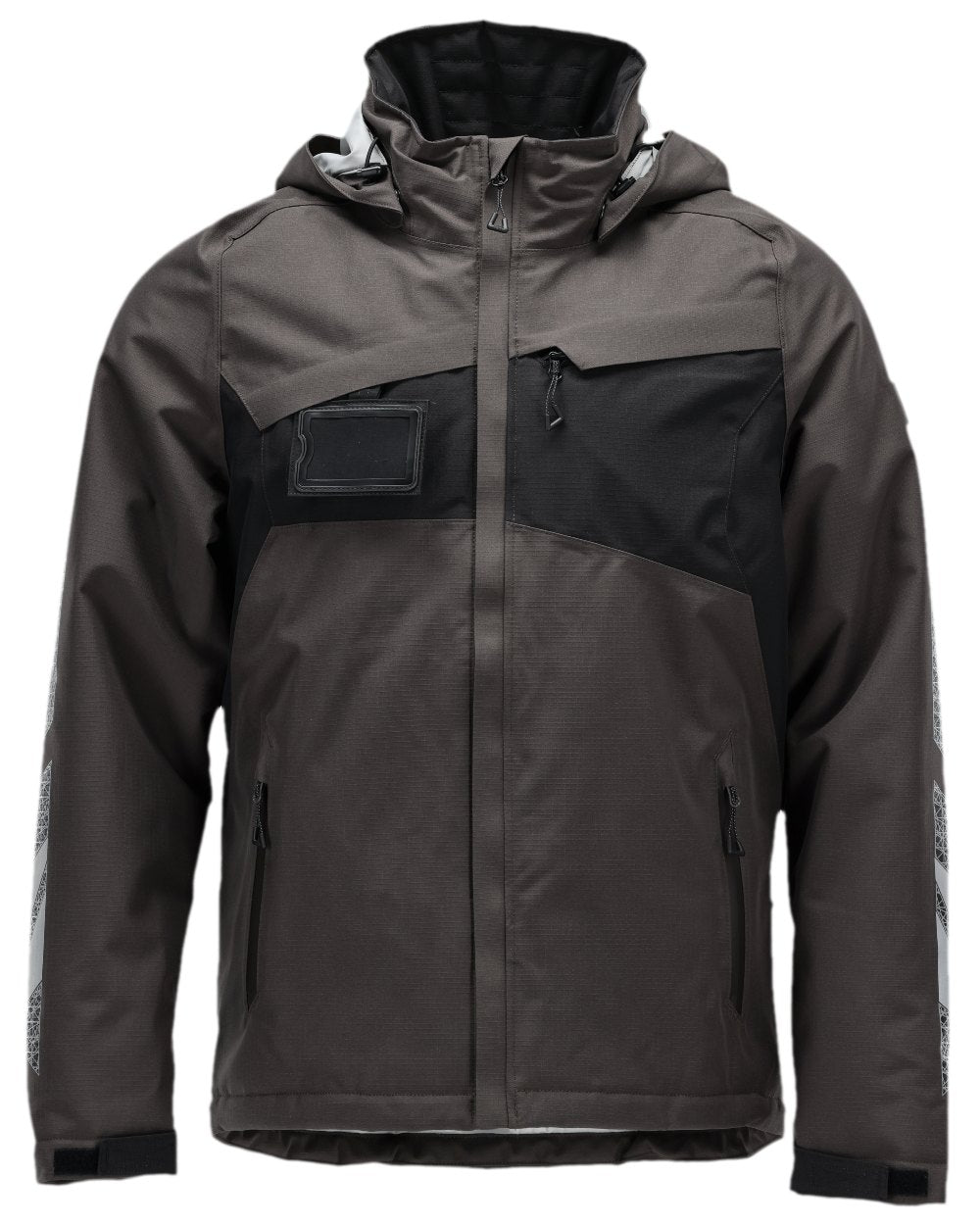 Dark Anthracite Black Coloured Mascot Workwear Mens Accelerate Winter Jacket on white background 