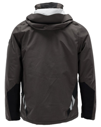 Dark Anthracite Black Coloured Mascot Workwear Mens Accelerate Winter Jacket on white background 
