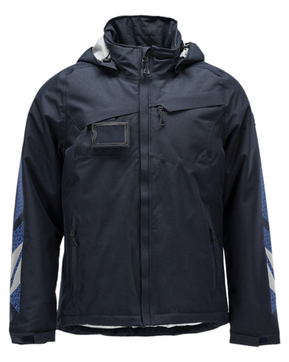 Dark Navy Coloured Mascot Workwear Mens Accelerate Winter Jacket on white background 