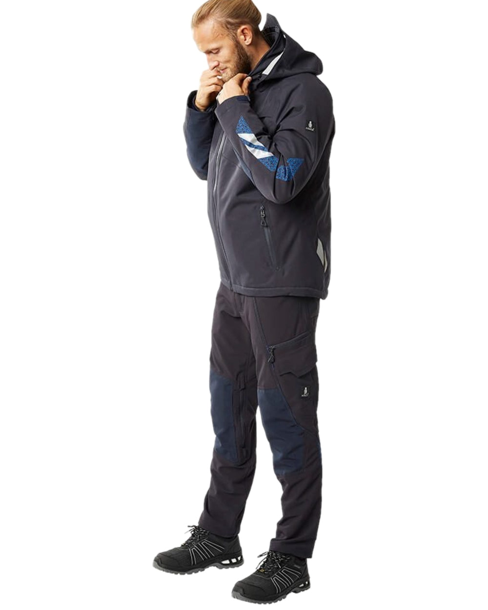 Dark Navy Coloured Mascot Workwear Mens Accelerate Winter Jacket on white background 