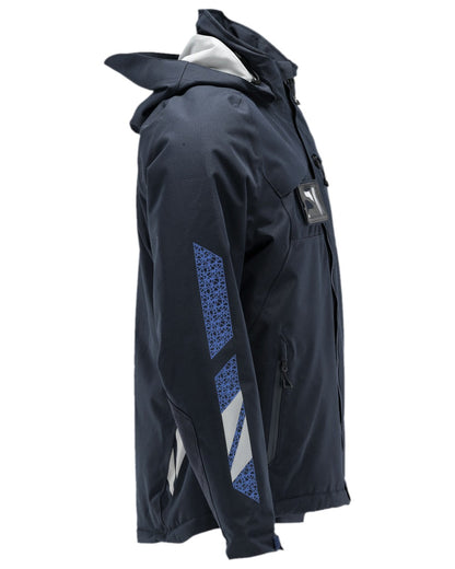 Dark Navy Coloured Mascot Workwear Mens Accelerate Winter Jacket on white background 