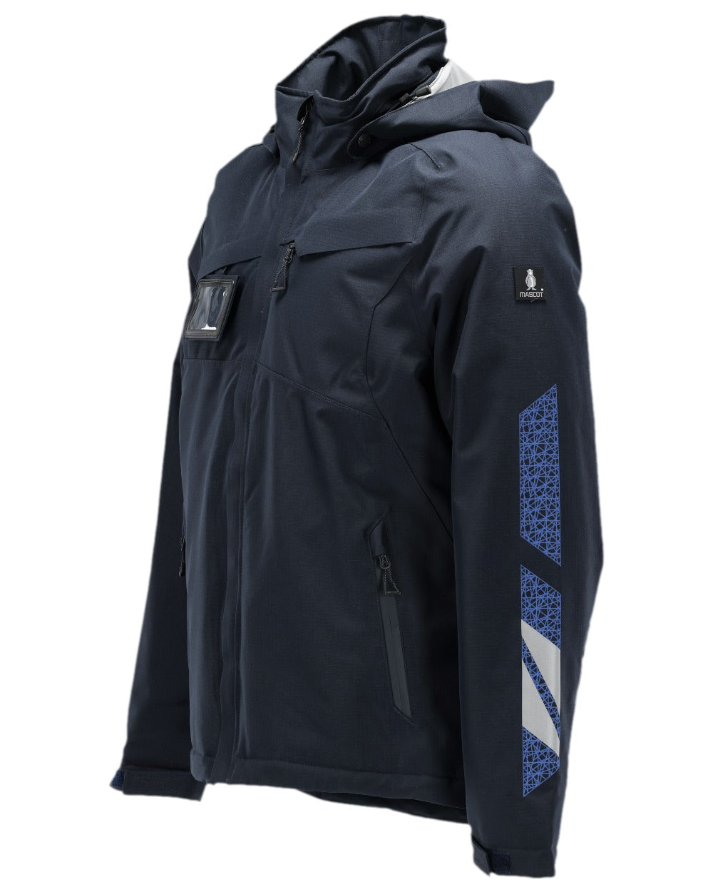 Dark Navy Coloured Mascot Workwear Mens Accelerate Winter Jacket on white background 