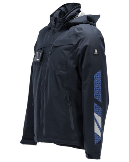 Dark Navy Coloured Mascot Workwear Mens Accelerate Winter Jacket on white background 