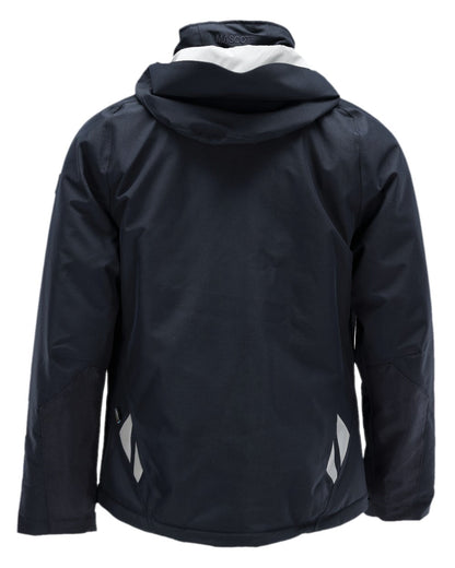 Dark Navy Coloured Mascot Workwear Mens Accelerate Winter Jacket on white background 