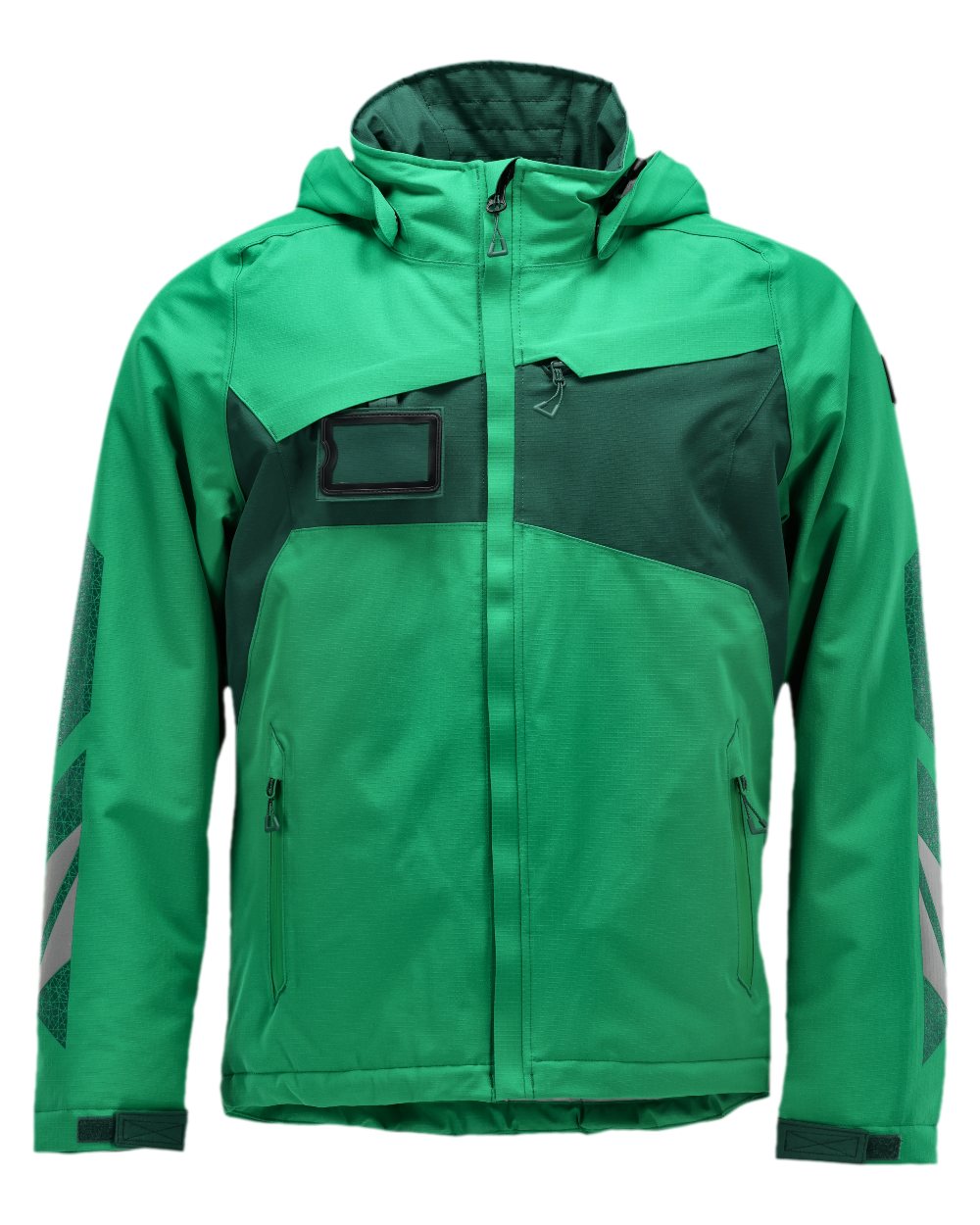 Grass Green Coloured Mascot Workwear Mens Accelerate Winter Jacket on white background 