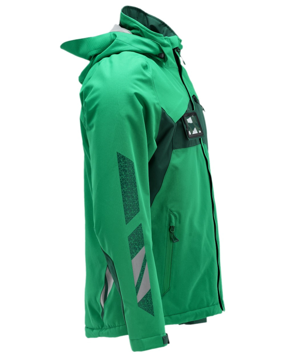 Grass Green Coloured Mascot Workwear Mens Accelerate Winter Jacket on white background 