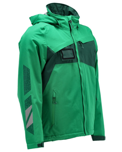 Grass Green Coloured Mascot Workwear Mens Accelerate Winter Jacket on white background 