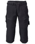 Dark Navy Coloured Mascot Workwear Mens Customized 3/4 Length Trousers With Kneepad Pockets on white background 
