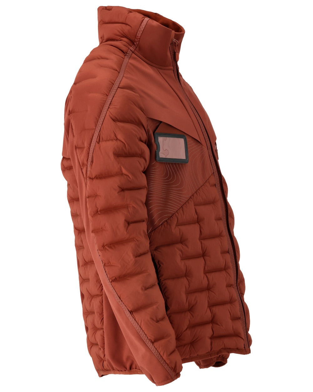 Autumn Red Coloured Mascot Workwear Mens Customized Breathable Jacket on white background 