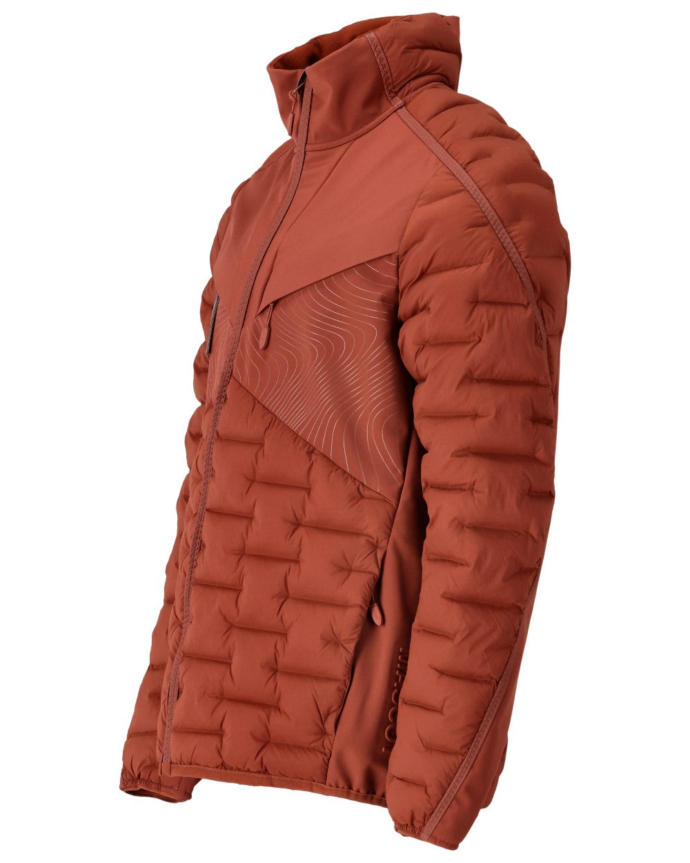 Autumn Red Coloured Mascot Workwear Mens Customized Breathable Jacket on white background 