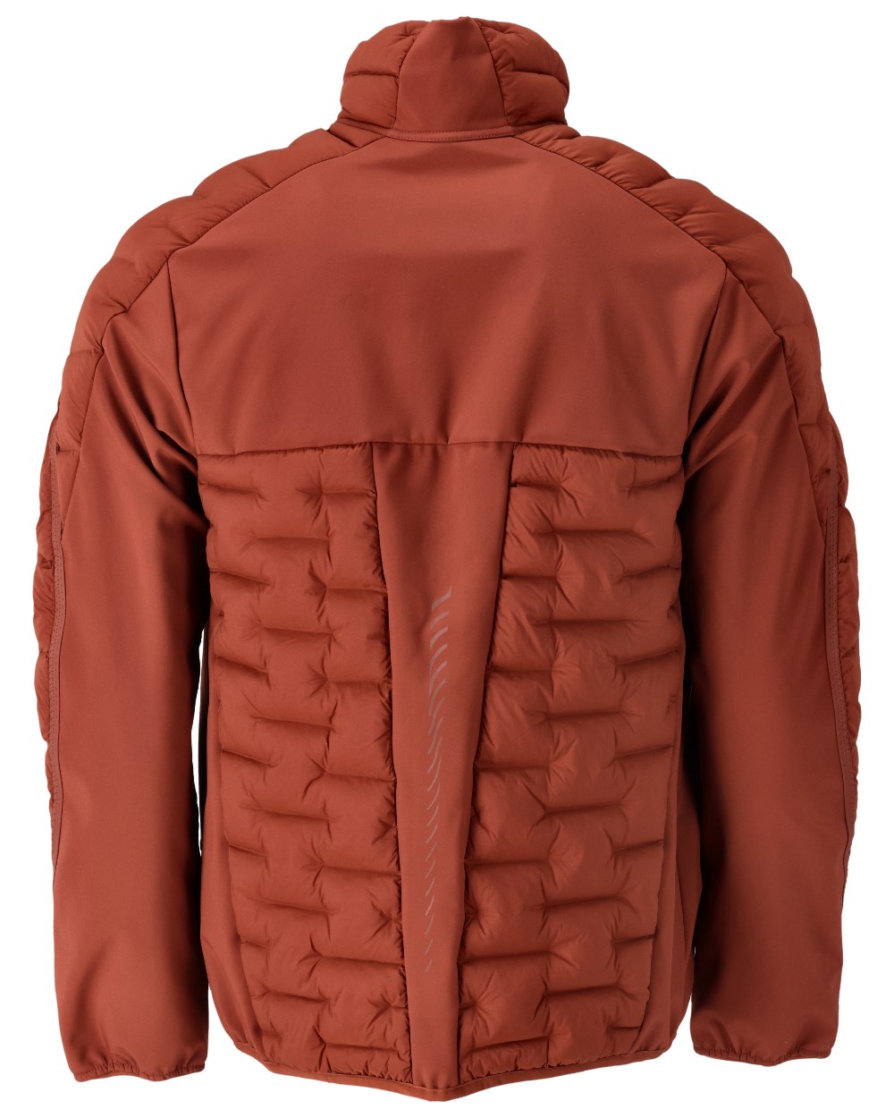 Autumn Red Coloured Mascot Workwear Mens Customized Breathable Jacket on white background 