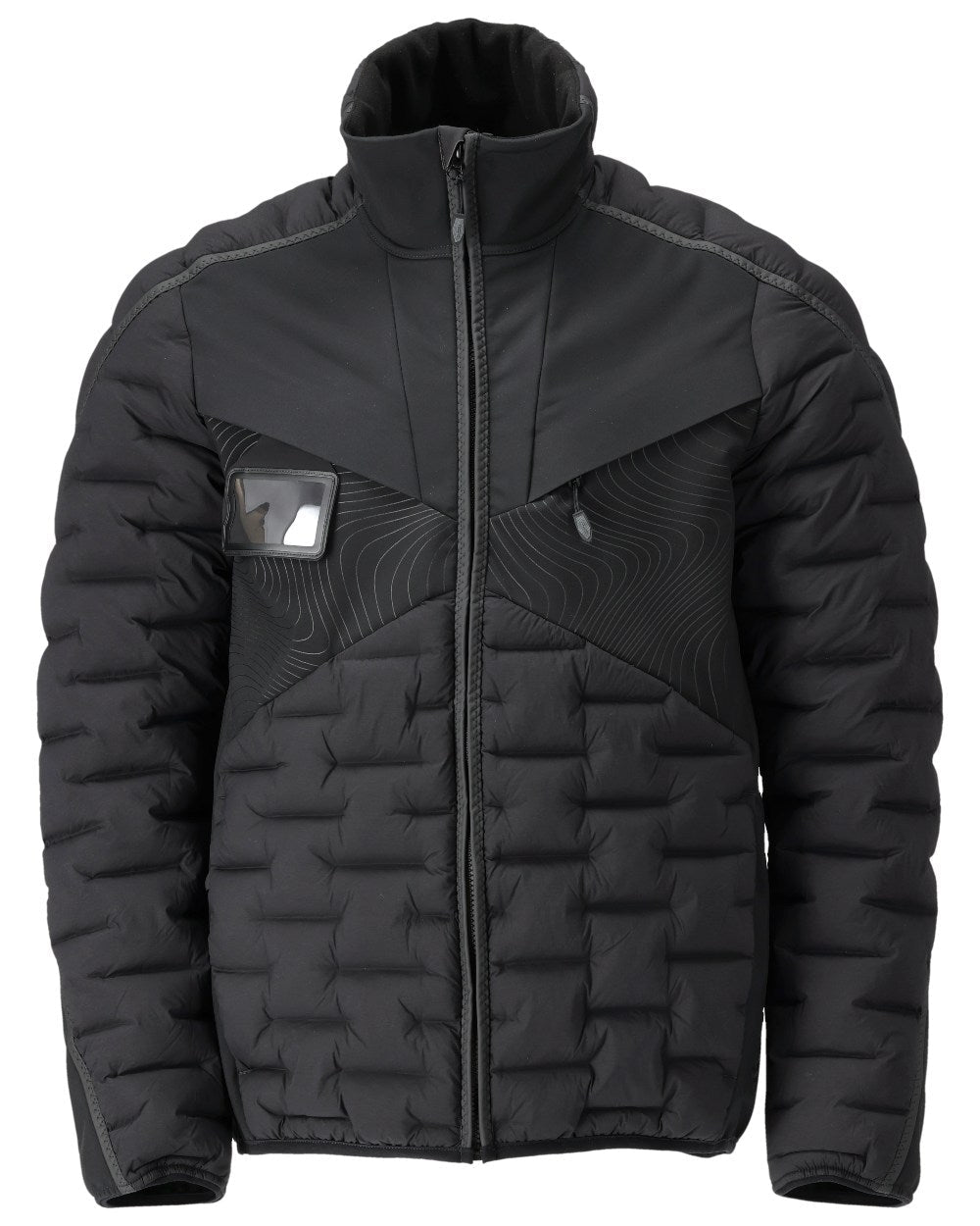 Black Coloured Mascot Workwear Mens Customized Breathable Jacket on white background 